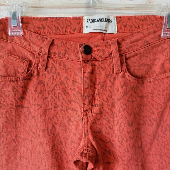 Zadig & Voltaire Darks of Leopard Animal Print Stretchy Skinny Jeans - Picture 3 of 7